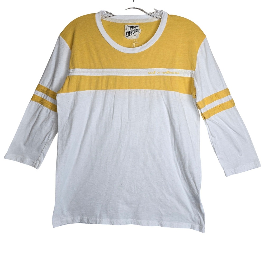 Camp Collection Third Man Records Rock N Rollerama Shirt Yellow White Large